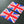 England UK Union Jack Triumph Flag Raised Clear Domed Lens Decal Set 2"x 1.3"