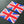 England UK Union Jack Triumph Flag Raised Clear Domed Lens Decal Set 2"x 1.3"