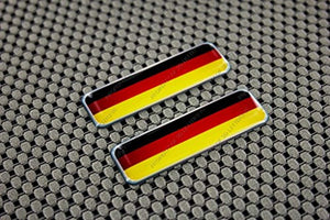 Germany Flag Raised Clear Domed Lens Decal Set 2.3"x 0.73"