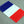 France Flag Raised Clear Domed Lens Decal 4"x 2.5"