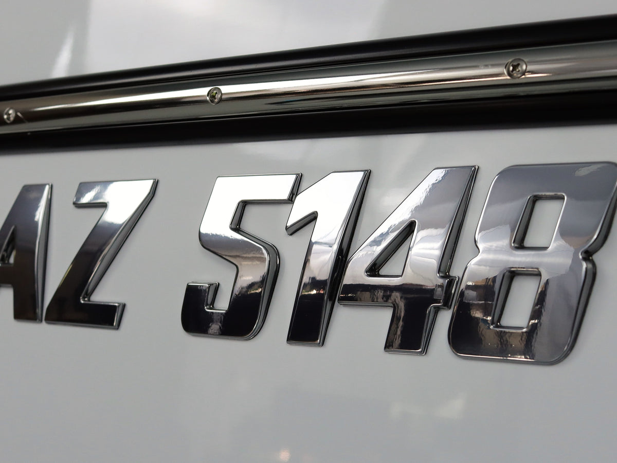 Pro Speed Chrome Emblem Boat Registration Numbers 3D Raised LETTERING ...