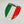 Italy Italia Flag Raised Clear Domed Lens Decal 3.2"x 4.36"