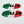 Italy Italia Flag Raised Clear Domed Lens Decal Set Oval 4"x 1.5"