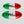 Italy Italia Flag Raised Clear Domed Decal Oval 2.5"x 1.3"