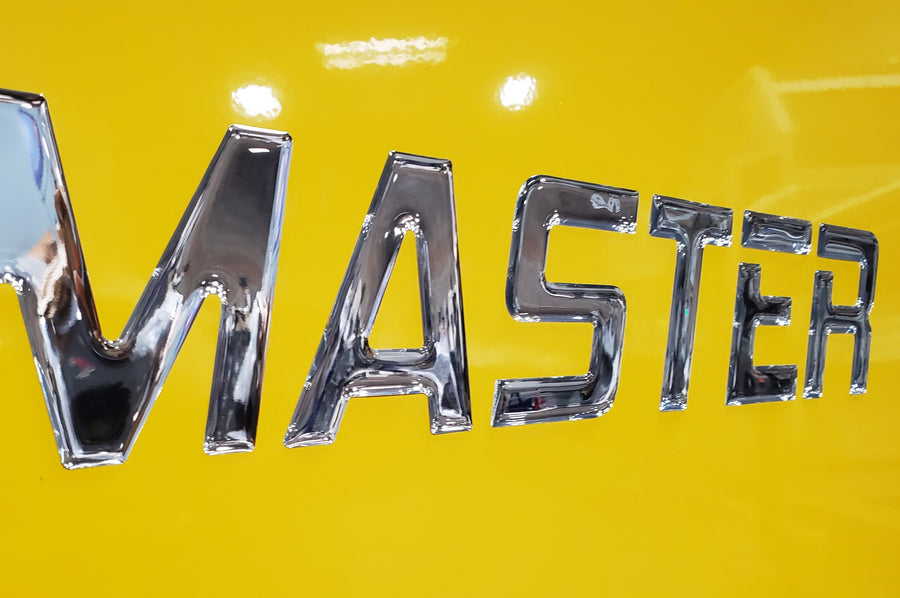 Master Series Domed Lettering Boat Registration Numbers Plain Chrome Custom