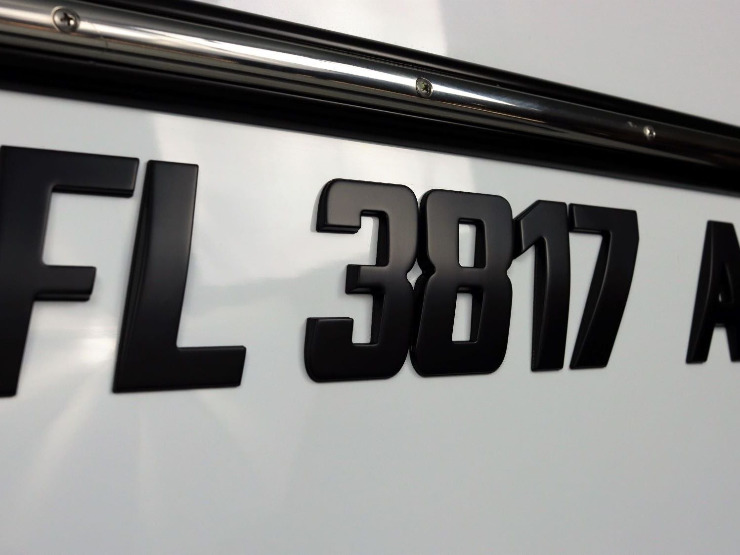 Matt Black Boat Emblem Registration Numbers Pro Speed Style Custom ...