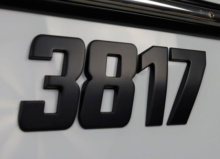 Matt Black Boat Registration Numbers Pro Speed Style Custom