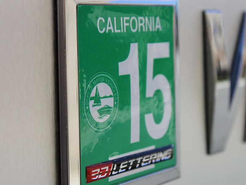 Yearly State Registration Sticker Frame Emblem Set 3.5