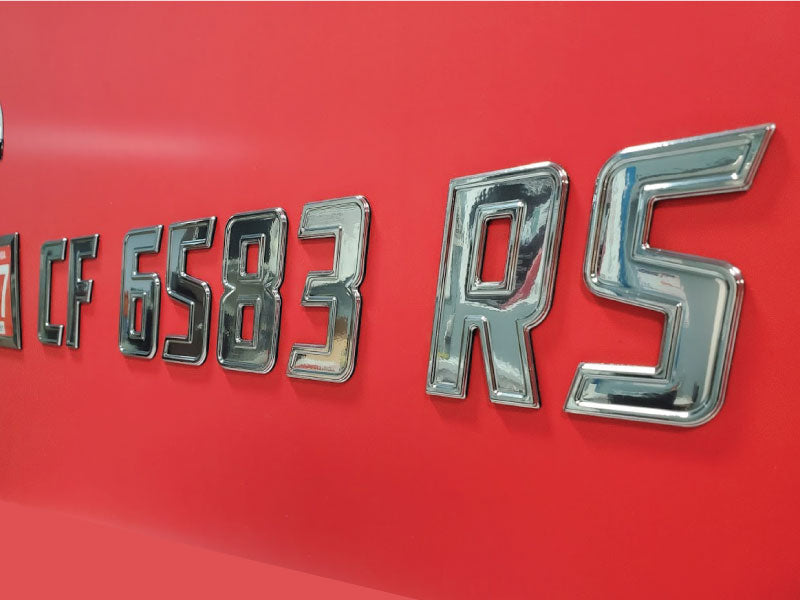 Sport Style Chrome Emblem Boat Registration Numbers Lettering – 3D ...