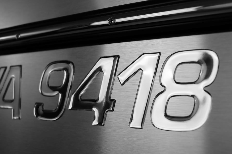 Surf Series  Boat Registration Numbers Domed Lettering Plain Chrome Custom