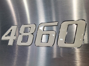 decals for boat registration number domed